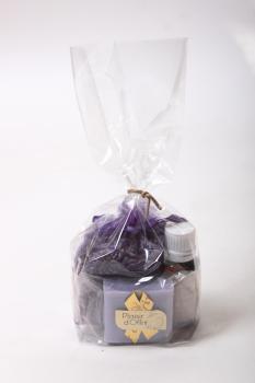 Duftset Lavendel mit Ätherischem Öl, Duftsäckchen  Lavendel Savon de Marseille